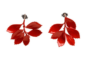 Brincos Ruber Folium Vermelhos