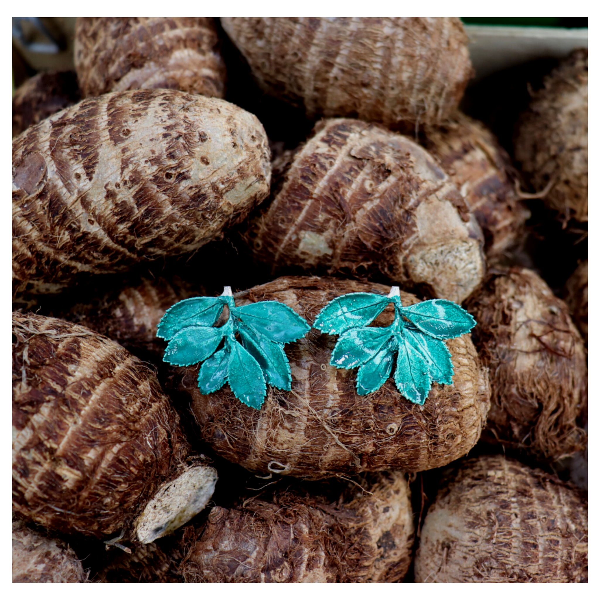 Brincos Ruber Folium Electric Green