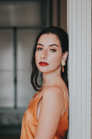 Brincos Poppy Ágata Laranja